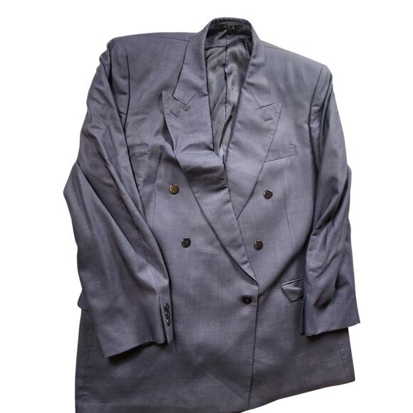 Bartolini Roma Sports Coat Men 48L Blazer Wool Double Breasted Italian - Picture 3 of 14